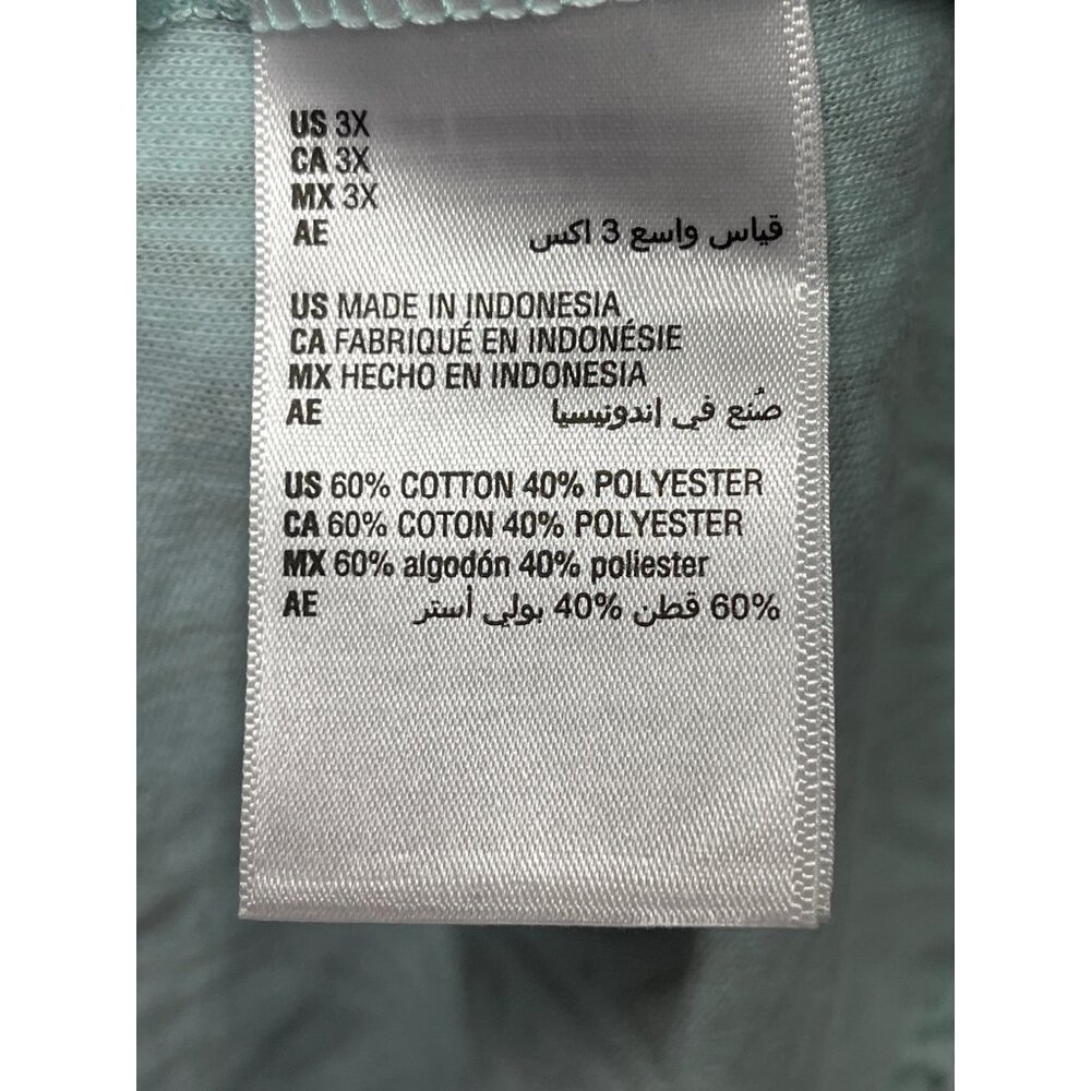 Style & Co Plus 3X Minty Turquoise Elbow Sleeve Tee Shirt 60% Cotton 40% Polyest - Picture 9 of 9